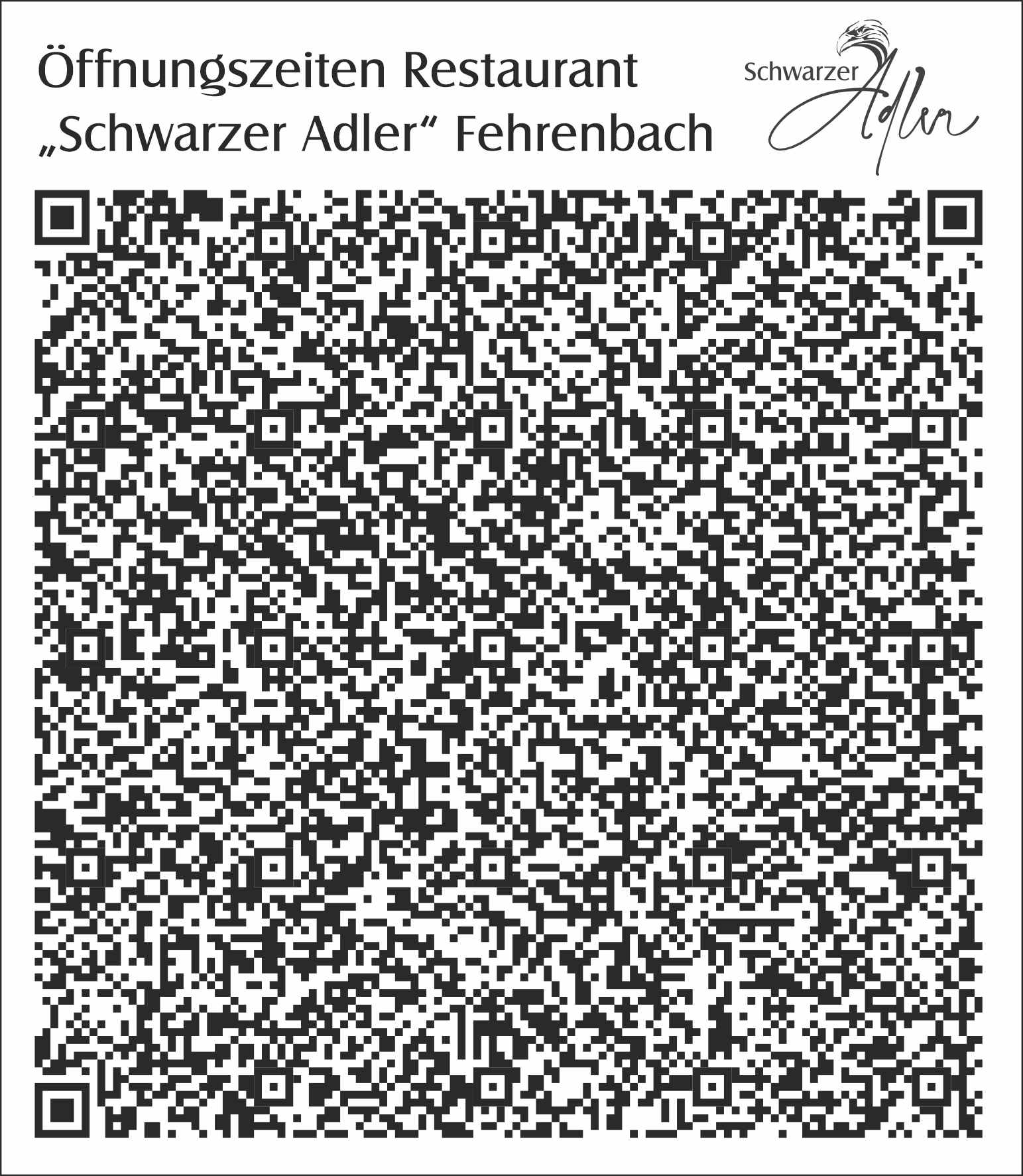 QR Code OffGoogle Schwarzer Adler