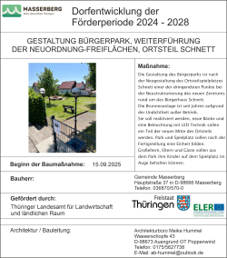 Maßnahmenbeschreibung DE Maßnahme Gestaltung Bürgerpark Ortsteil Schnett