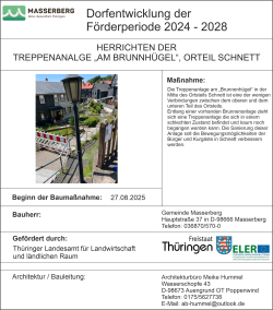 Maßnahmenbeschreibung DE Maßnahme Sanierung Treppenanlage "Am Brunnhügel" im Ortsteil Schnett